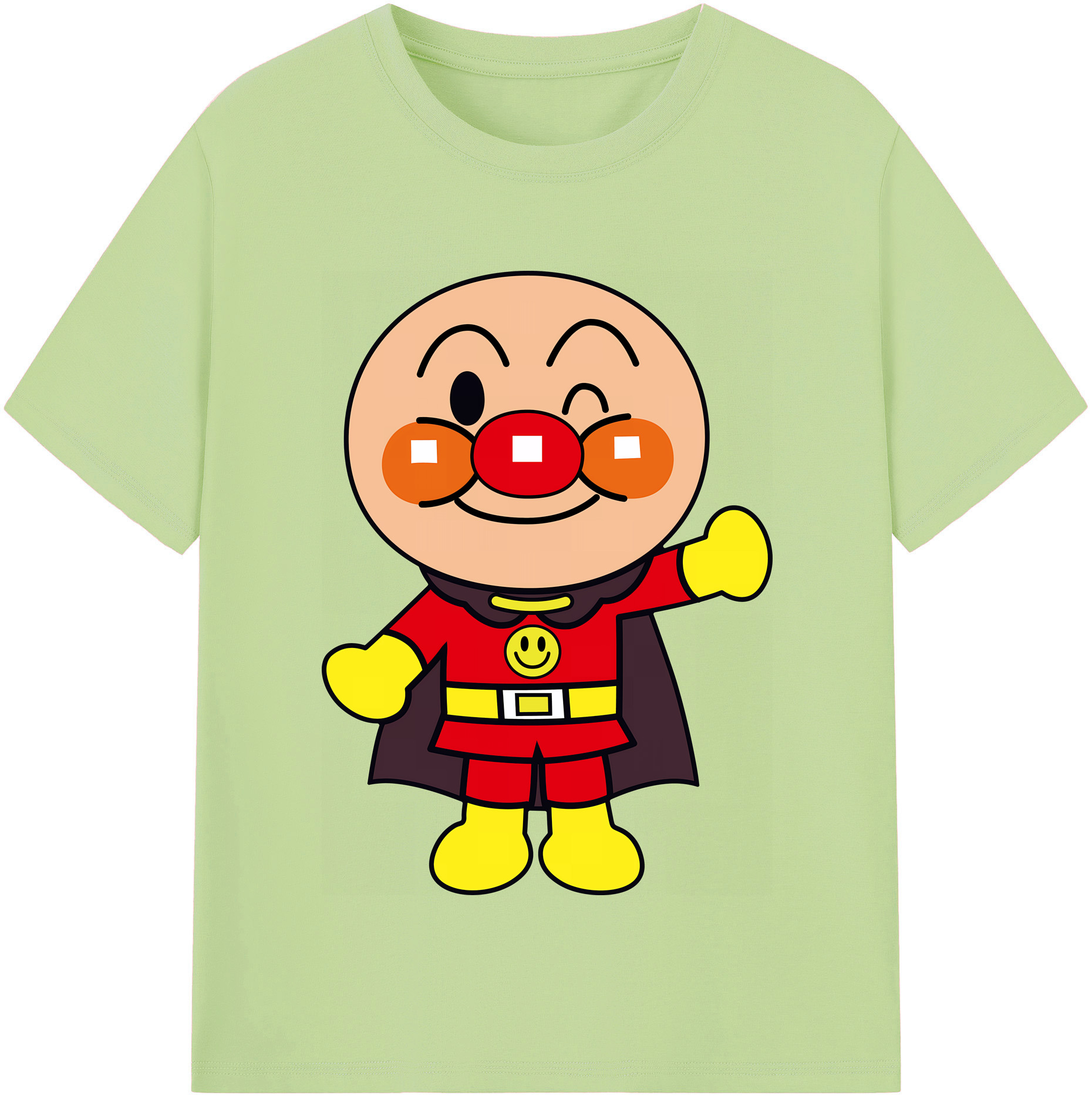 （画像用） アンパンマン Anpanman 綿100％半袖Tシャツ（フロントプリント）